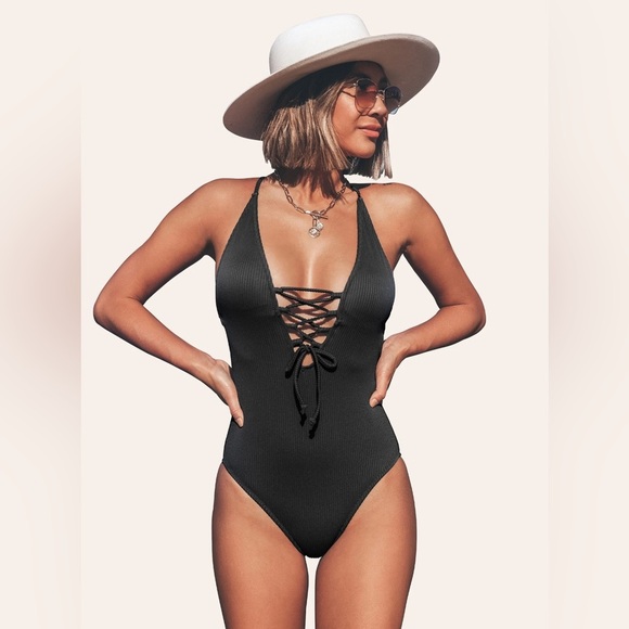 Women's Slimming One Piece Swimsuits Tummy Control Bathing Suit NWT Size M - Picture 2 of 4